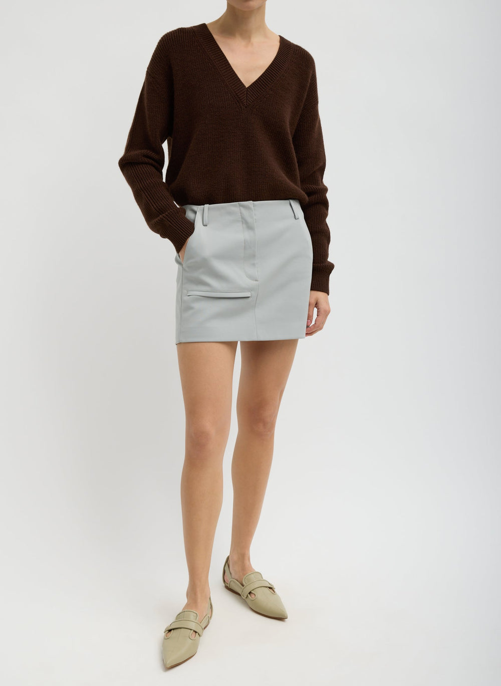 Compact Tech Knit Mini Skirt | Tibi