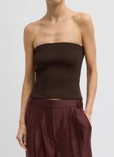 Ribbed Sweater Tube Top | Tibi
