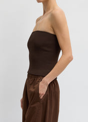 Ribbed Sweater Tube Top | Tibi