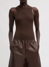 Ribbed Sweater Cut Out Tank | Tibi