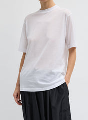 Sheer Crepe Knit Mock Unisex T-Shirt | Tibi