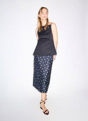 Silk Gazar Jacquard Pencil Skirt | Tibi