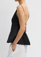 Eco Poplin Strappy Open Back Top | Tibi