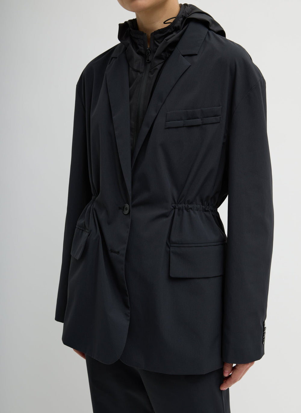 Tech Suiting Anorak Blazer With Zip Off Vest | Tibi