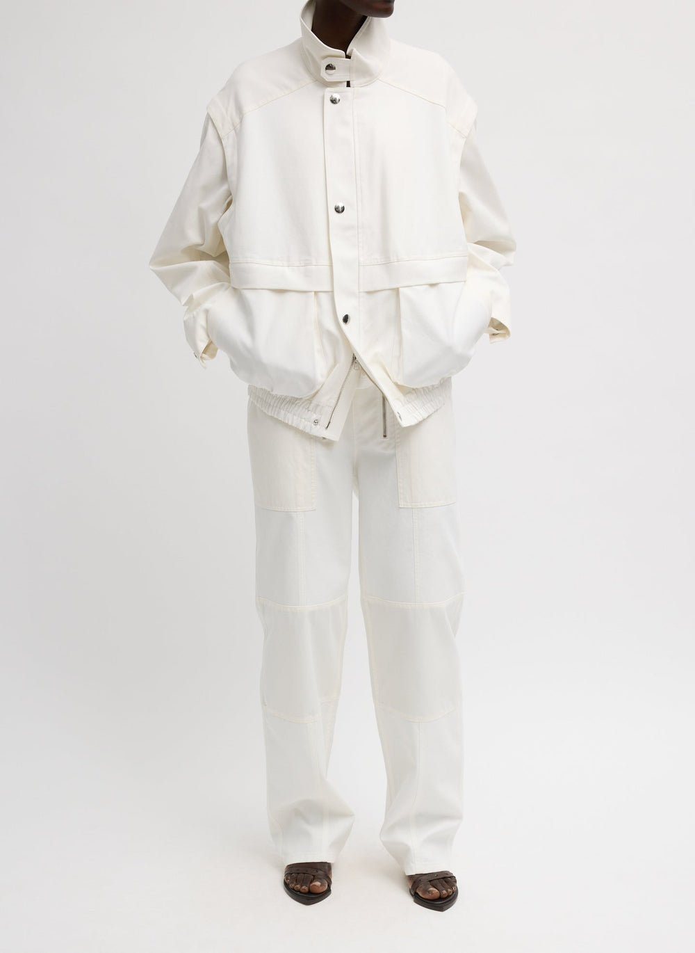 Patchwork Twill Slicker Jacket | Tibi