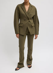Spring Bonded Twill Sculpted Blazer | Tibi