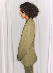 Spring Bonded Twill Sculpted Blazer | Tibi