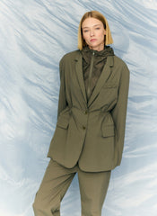 Tech Suiting Anorak Blazer With Zip Off Vest | Tibi