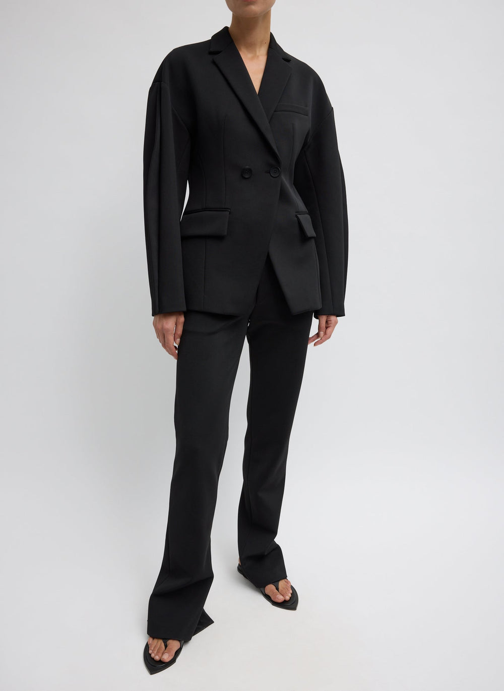 Spring Bonded Twill Sculpted Blazer | Tibi