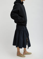 Compact Tech French Terry Zip Up Hoodie | Tibi