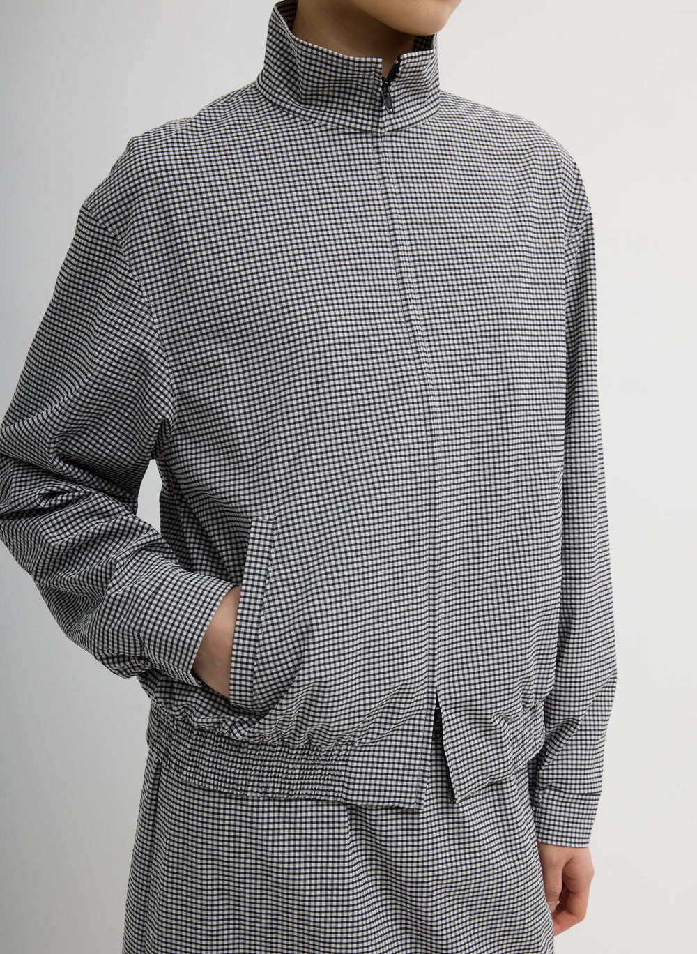 Tech Gingham Track Jacket | Tibi