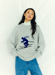 Soft Wool Ski Easy Pullover Crewneck Sweater | Tibi