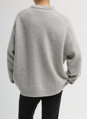 Soft Wool Ski Easy Pullover Crewneck Sweater | Tibi