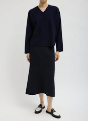 Double Faced Cashmere Oversized Easy Sweater | Tibi