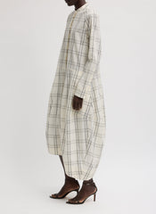Russel Plaid Balloon Dress | Tibi