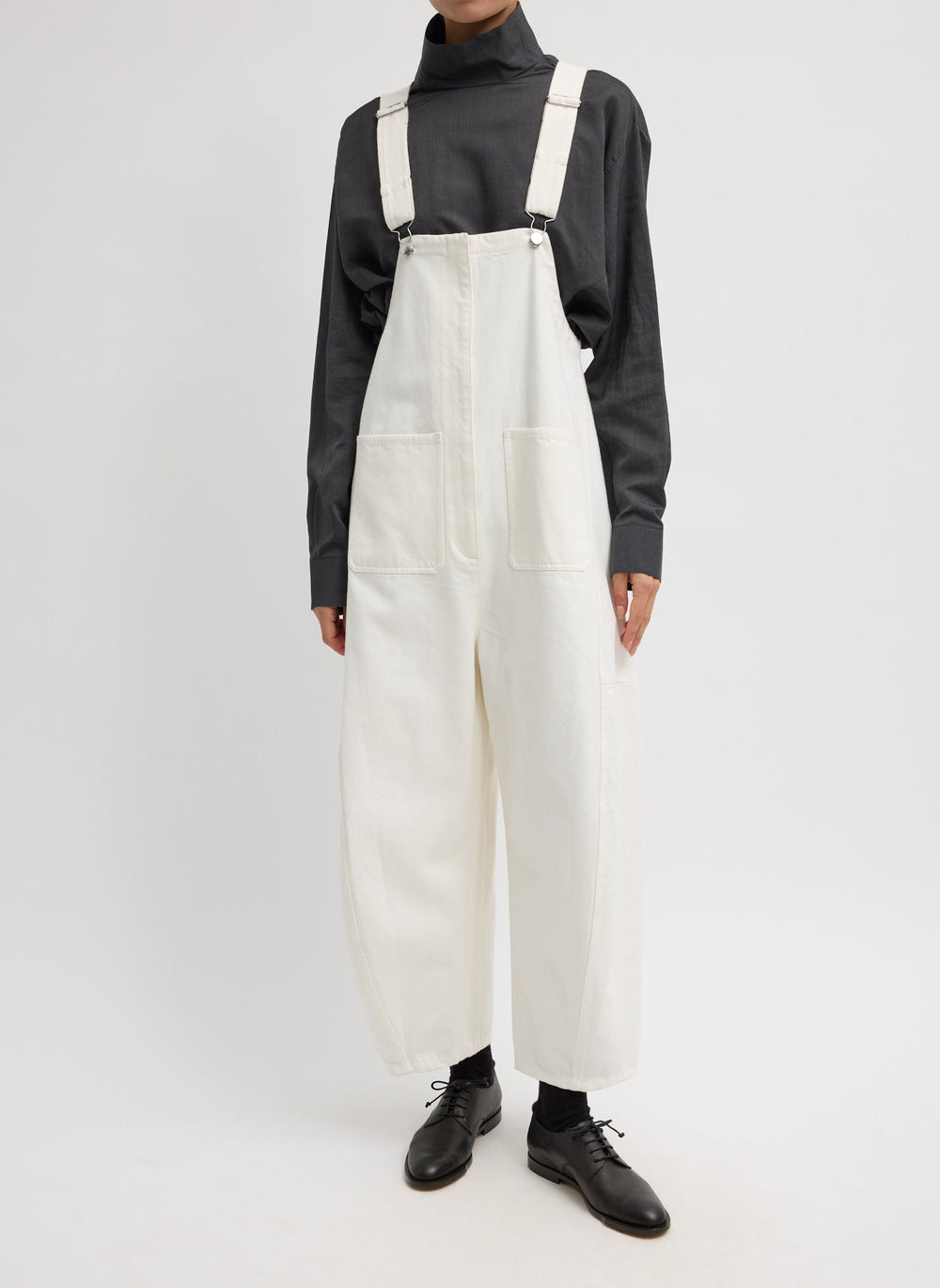 White Denim Jumpsuit | Tibi