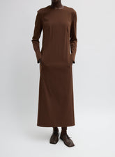 Compact Ultra Stretch Knit Dress With Cut Out Back | Tibi