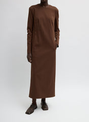 Compact Ultra Stretch Knit Dress With Cut Out Back | Tibi