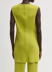 Viscose Plisse Sleeveless Bias Short Tunic Dress | Tibi