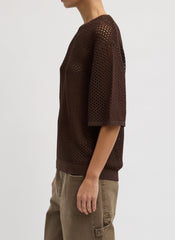 Crochet Netting Oversized Easy T-Shirt | Tibi