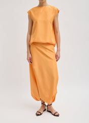 Summer Nylon Sleeveless Cocoon Top | Tibi