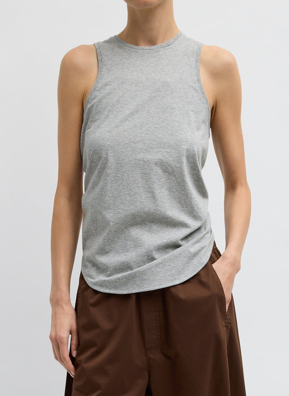 Shirred Back Tank | Tibi