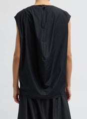 Summer Nylon Sleeveless Cocoon Top | Tibi