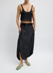 Summer Acetate Crinkle Cropped Tank | Tibi