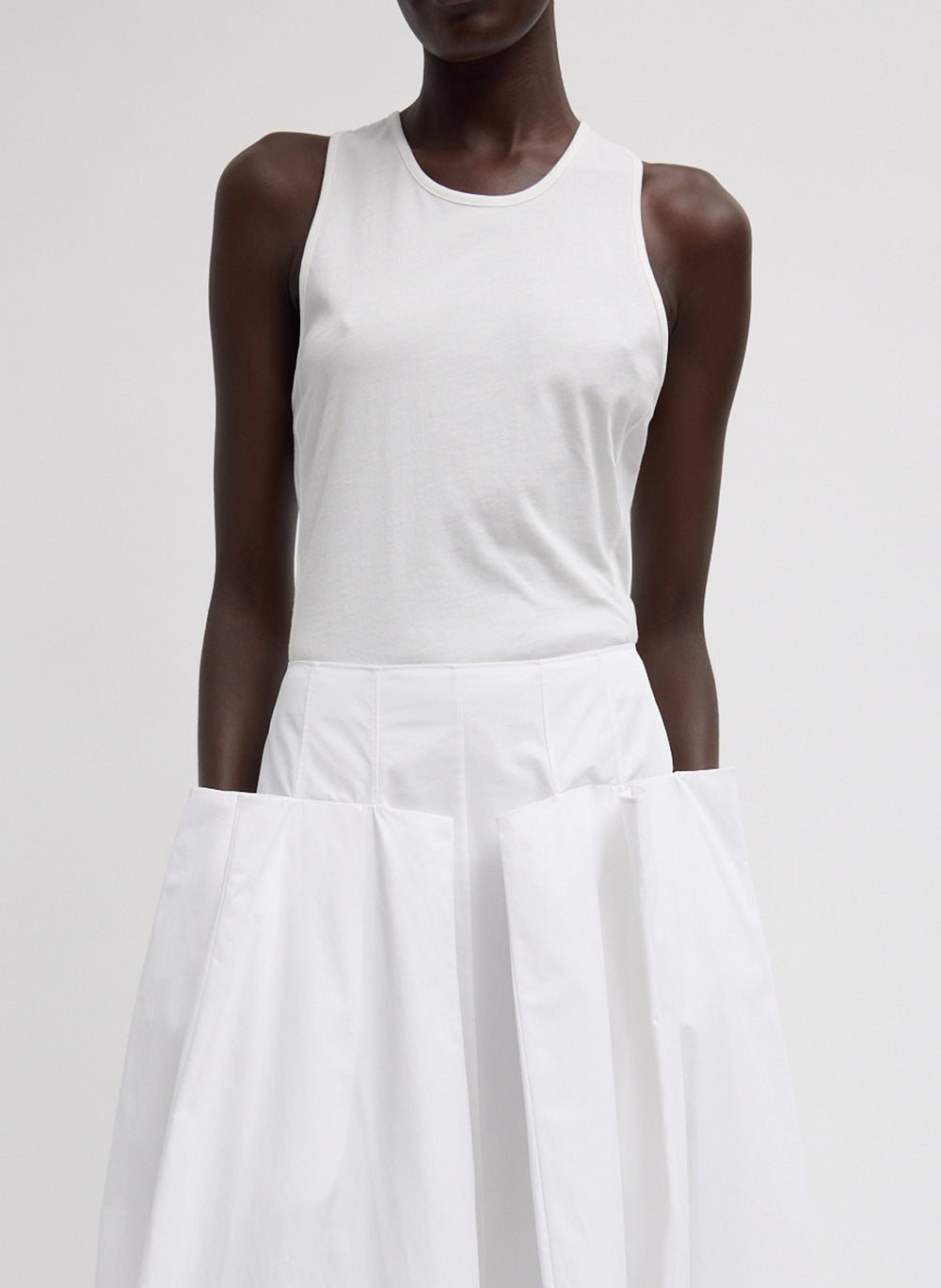 Crewneck Racerback Bodysuit | Tibi
