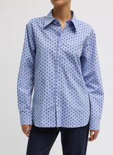 Flocked Oxford Classic Men's Shirt | Tibi