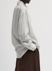 Ultra Light Silk Tencel Striped Pintucked Shirt | Tibi