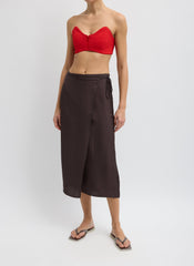 Summer Slip Wrap Skirt | Tibi