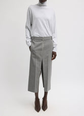 Structured Wool Zip Front Midi Trouser Skirt | Tibi