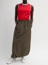 Italian Sporty Nylon Maxi Anorak Skirt | Tibi