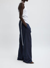 Menswear Crepon Stella Full Length Pant | Tibi