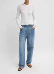 Classic Wash Denim Fischer Jean | Tibi