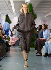 Leather Relaxed Long Short | Tibi