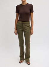 Spring Bonded Twill Elfie Trousers With Slits | Tibi