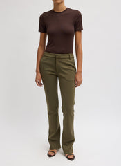 Spring Bonded Twill Elfie Trousers With Slits | Tibi