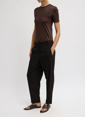 Viscose Suiting Reese Curved Ankle Pant | Tibi