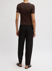 Viscose Suiting Reese Curved Ankle Pant | Tibi