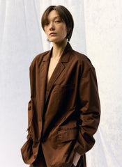 Garment Dyed Silky Cotton Liam Blazer | Tibi