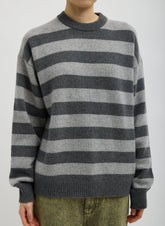 Striped Cashmere Crewneck Easy Pullover | Tibi
