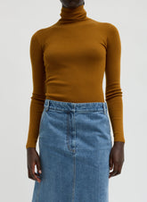Featherweight Ribbed Sweater Turtleneck Pullover | Tibi