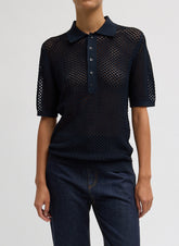 Crochet Netting Slim Polo | Tibi