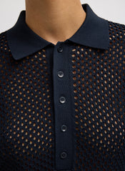 Crochet Netting Slim Polo | Tibi