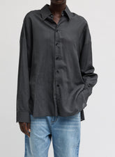 Ultra Light Silk Tencel Oversized Shirt | Tibi