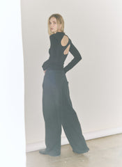 Compact Ultra Stretch Cut Out Back Top | Tibi