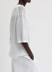 Crochet Netting Oversized Easy T-Shirt | Tibi