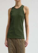 Stretch Luxe Ribbed Tank Top | Tibi